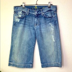 7 For All Mankind Denim Jean Shorts Size 27